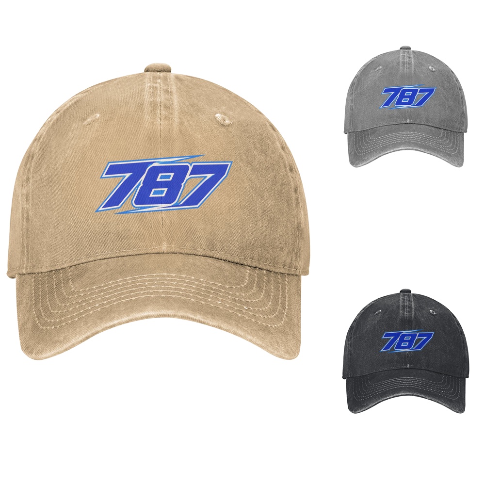 787 Speed Number Baseball Cap Retro Dad Hat Adjustable Cotton