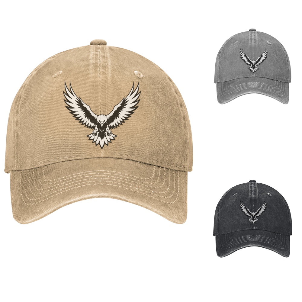 Flying Eagle Baseball Cap Front Emblem Dad Hat